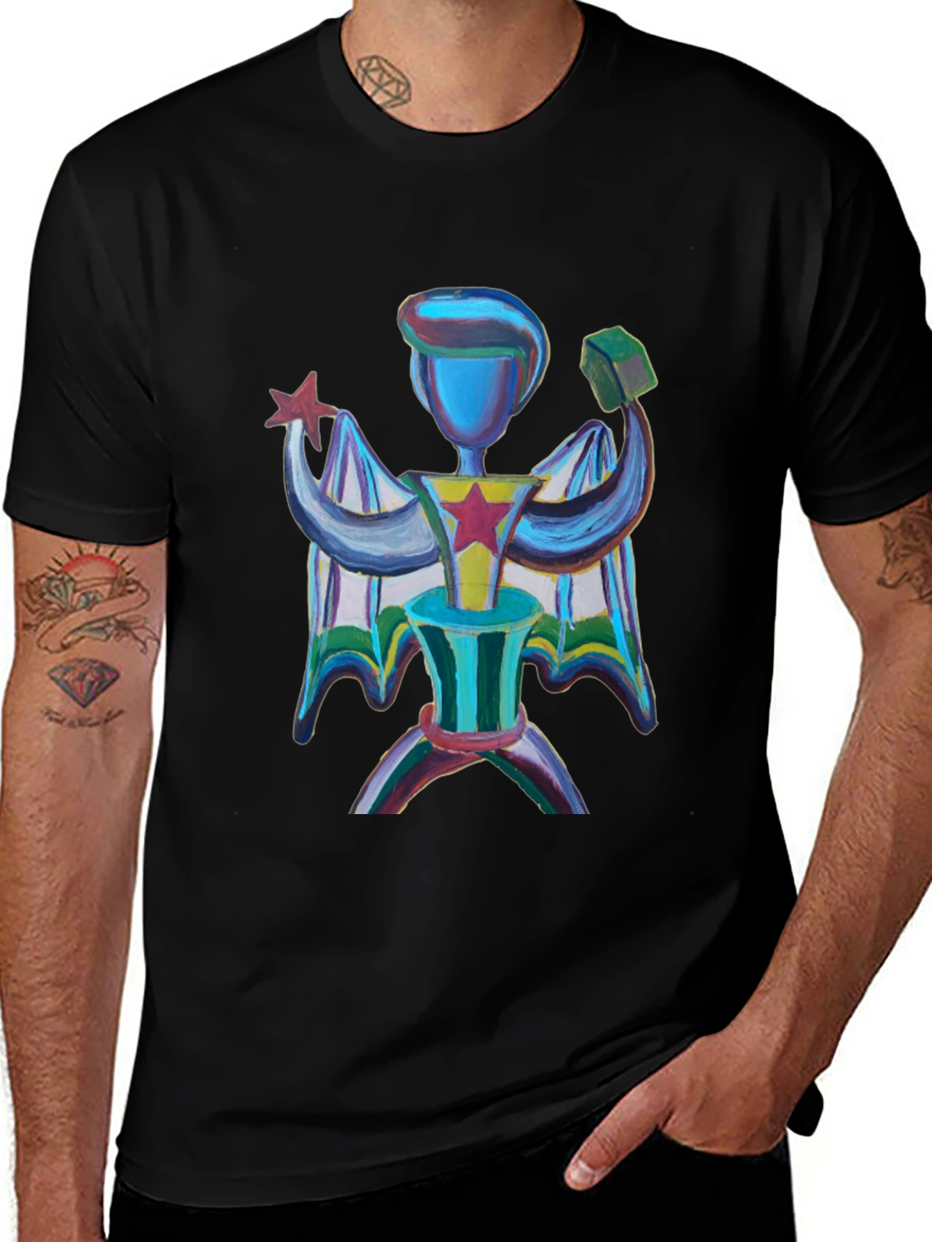 Abstract Art Graphic Tee - Unique Design