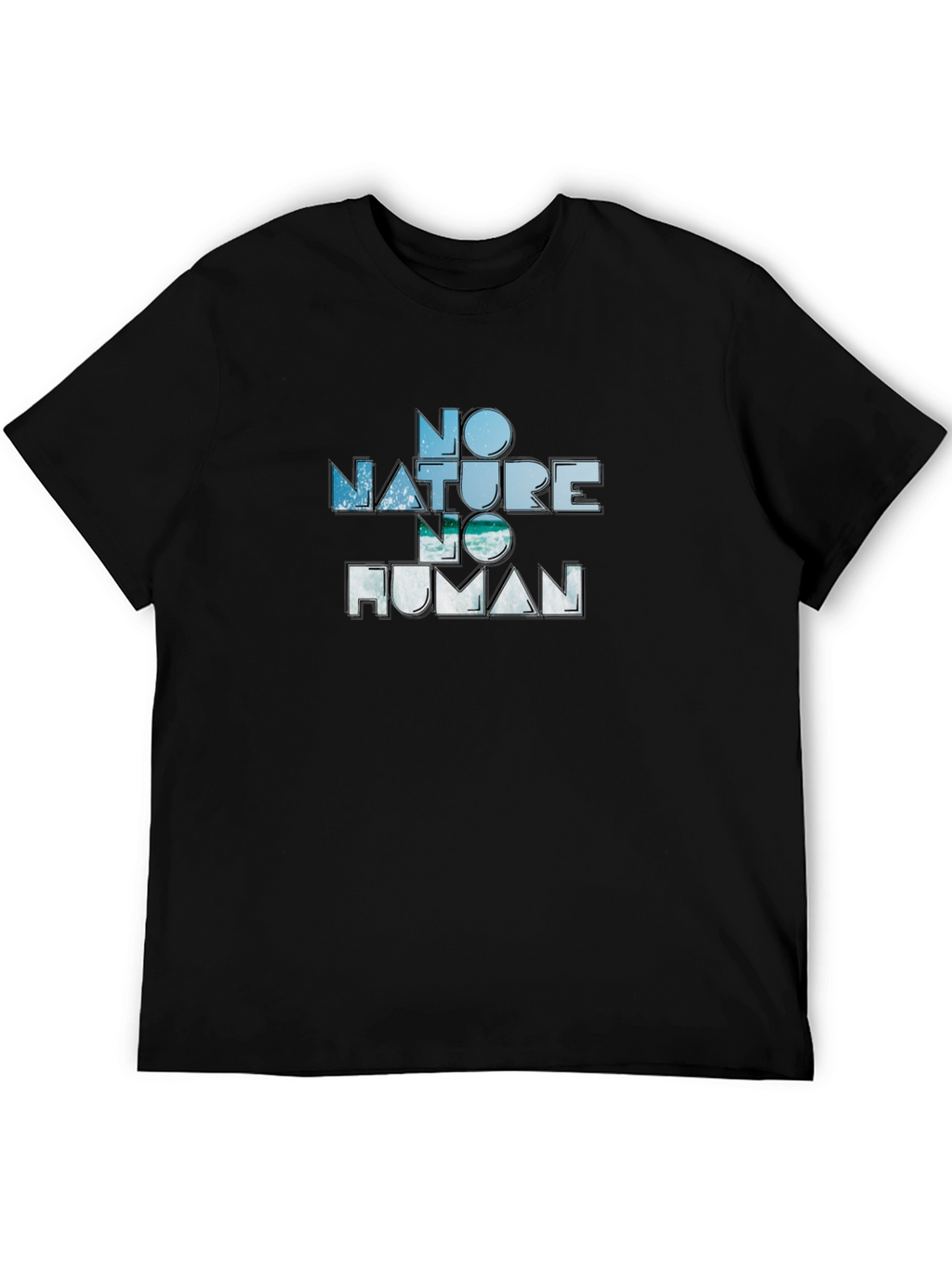 No Nature No Human Graphic Tee - Black