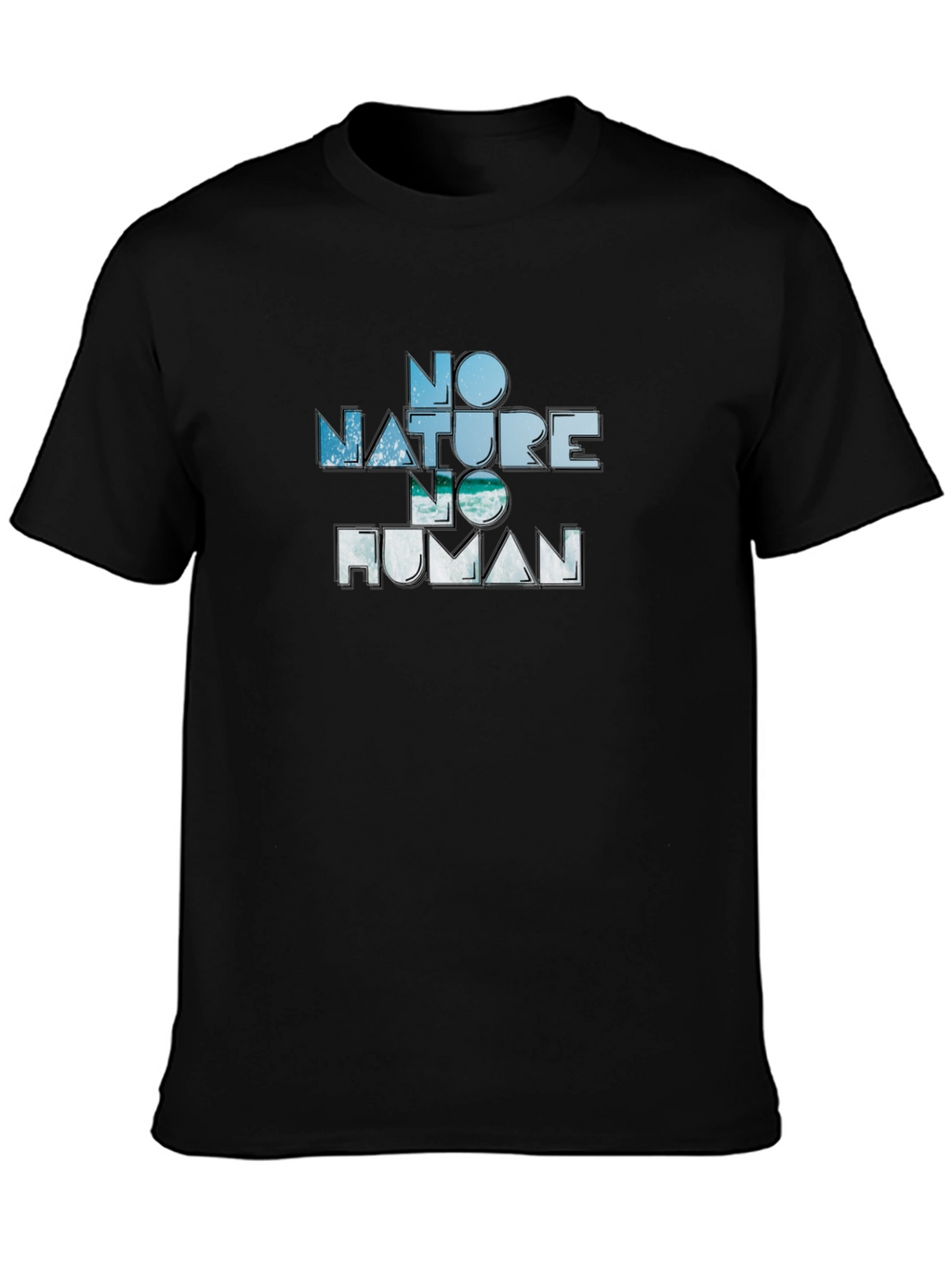 No Nature No Human Graphic Tee - Black