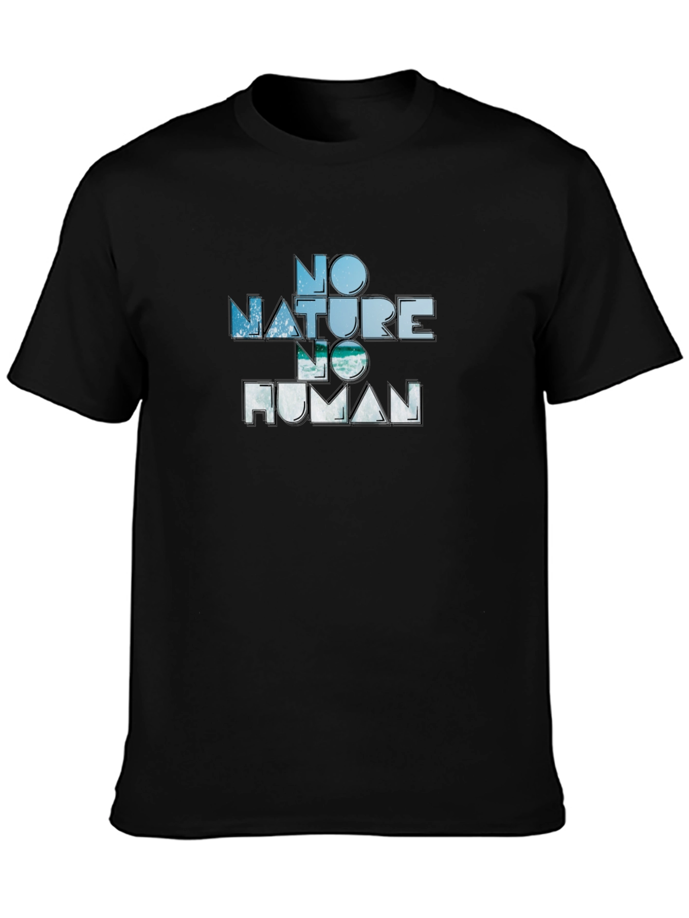 No Nature No Human Graphic Tee - Black
