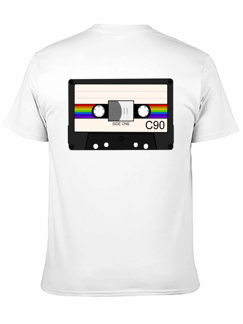 Retro Cassette Tape Graphic T-Shirt - Black