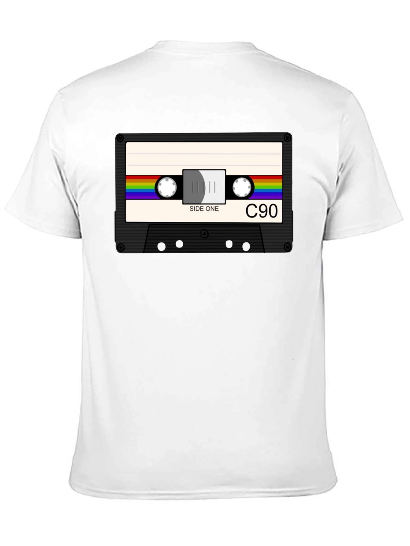 Retro Cassette Tape Graphic T-Shirt - Black