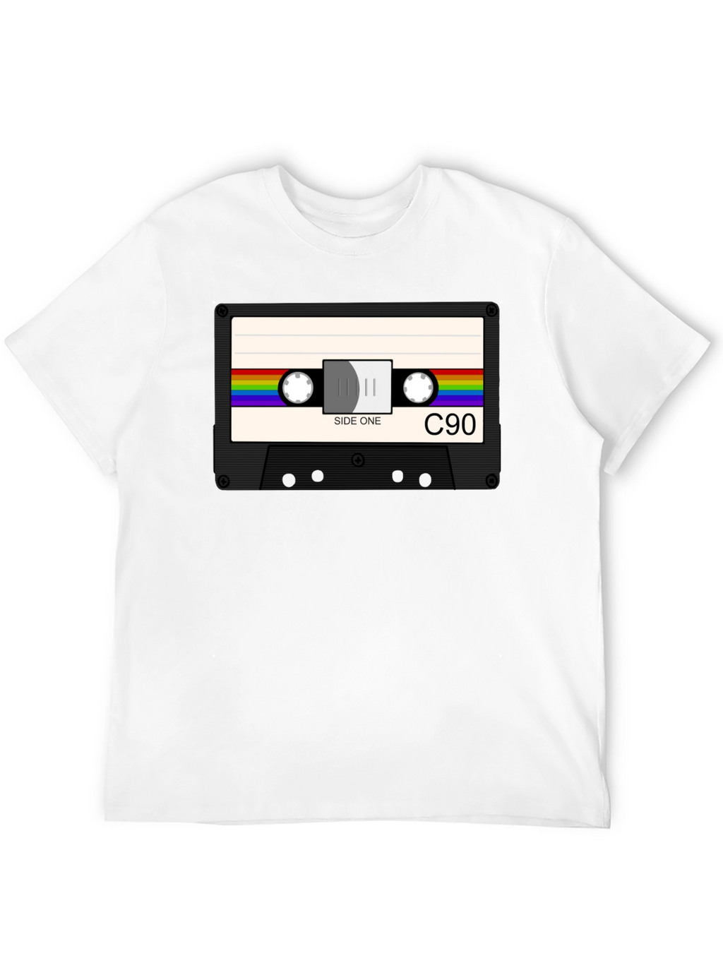 Retro Cassette Tape Graphic T-Shirt - Black