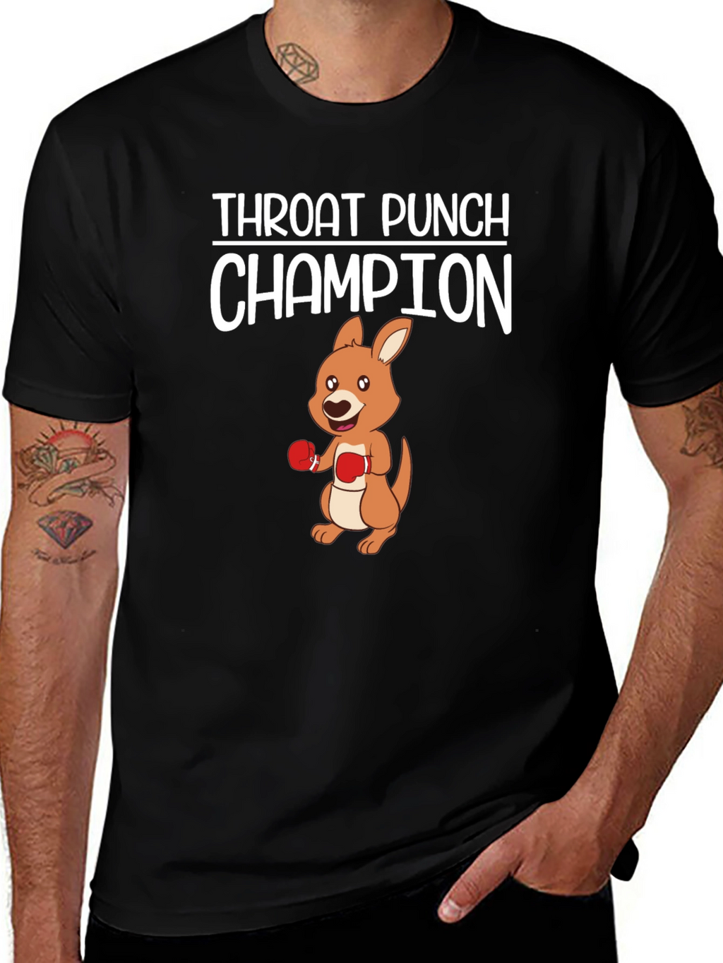 Throat Punch Champion Kangaroo Graphic Tee