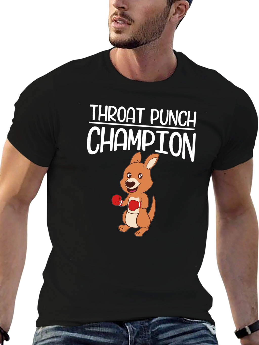 Throat Punch Champion Kangaroo Graphic Tee