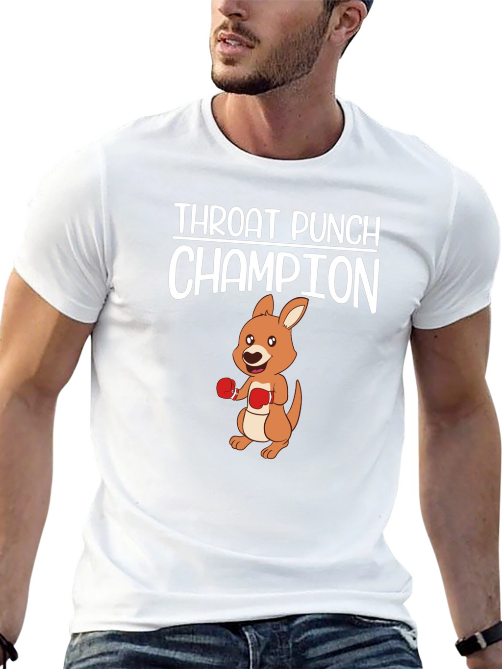 Throat Punch Champion Kangaroo Graphic Tee