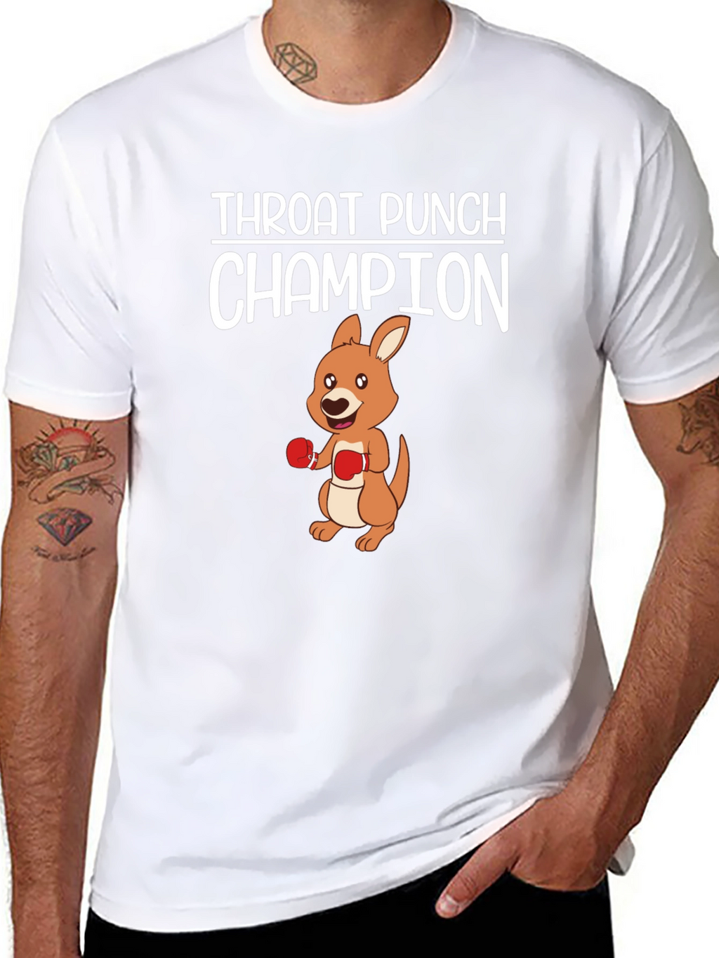 Throat Punch Champion Kangaroo Graphic Tee