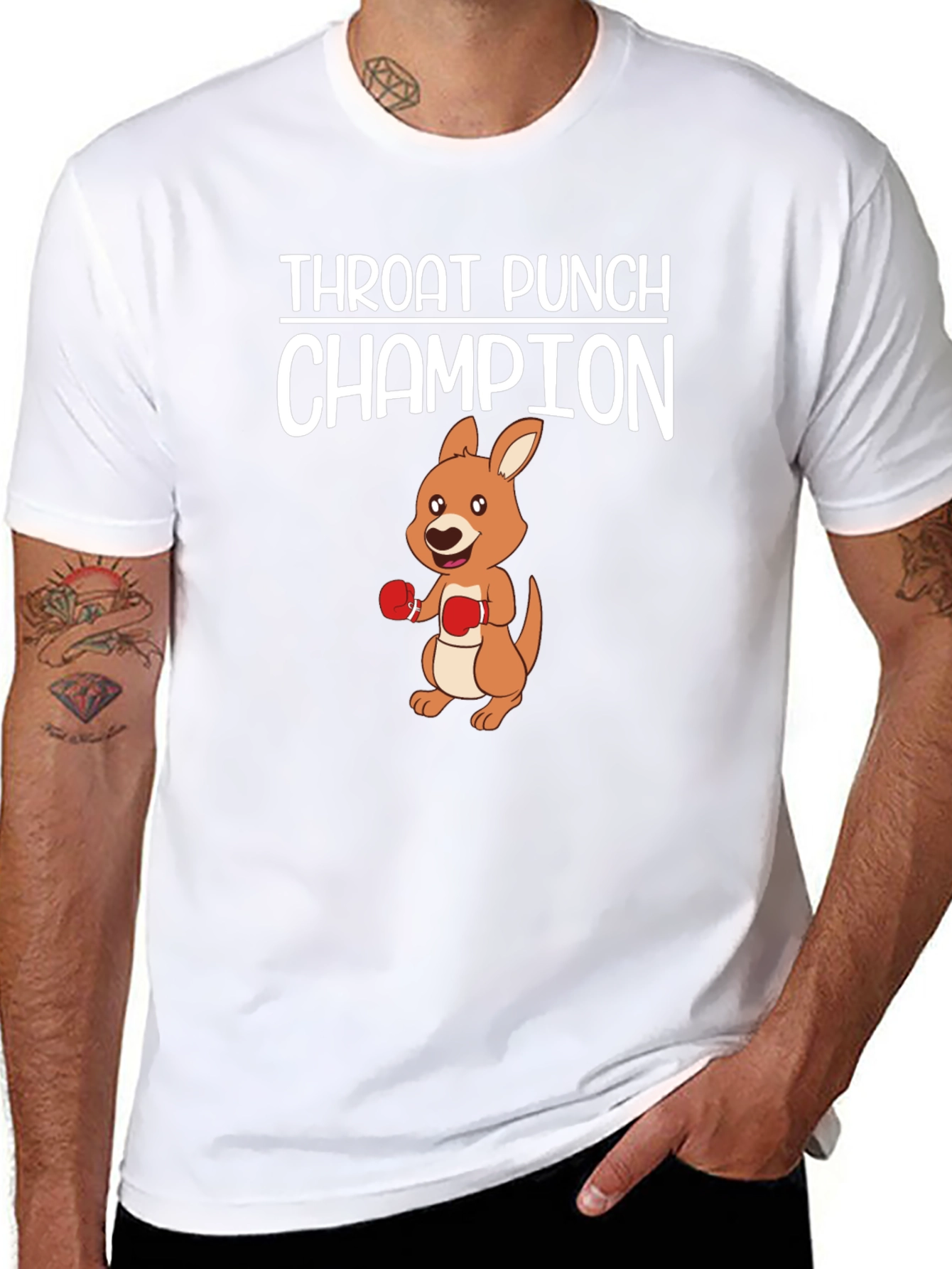 Throat Punch Champion Kangaroo Graphic Tee