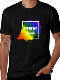 Pride Splash T-Shirt: Rainbow Design Soft Cotton
