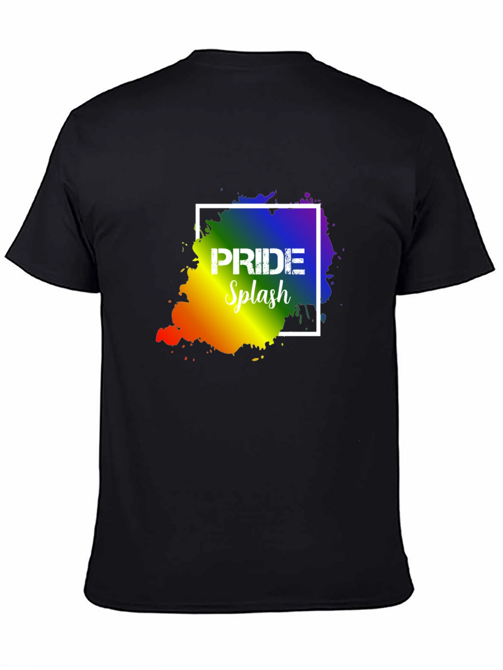Pride Splash T-Shirt: Rainbow Design Soft Cotton