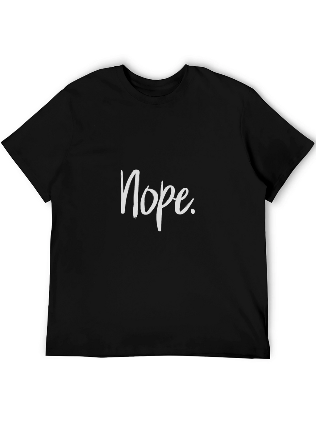 Nope Graphic Tee - Mens Casual Black T-Shirt