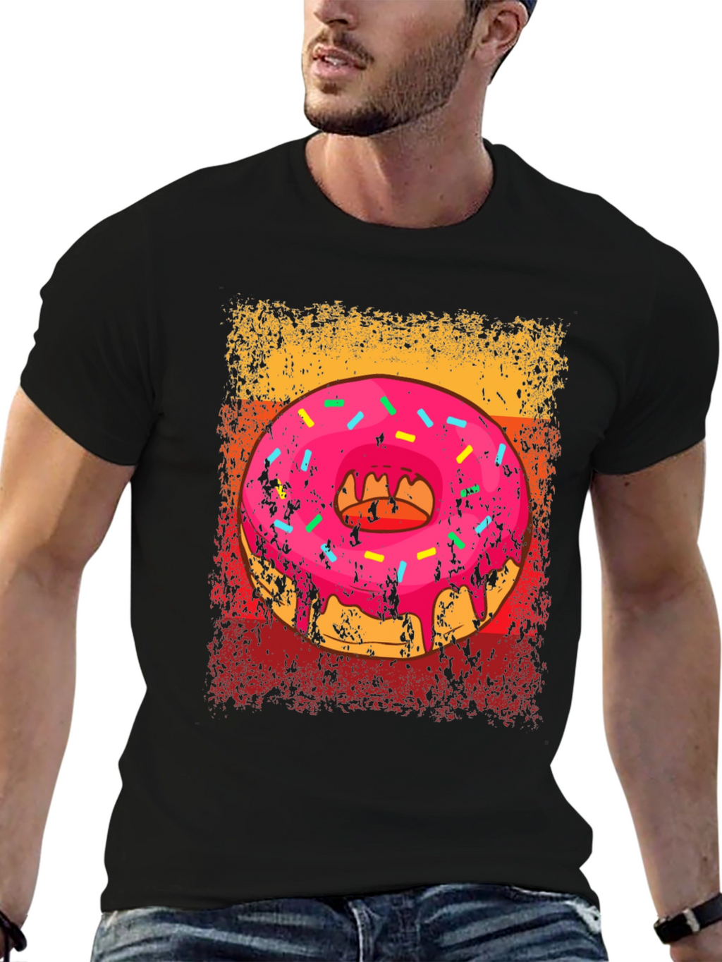 Retro Donut Graphic Tee - Sweet Treat Style!