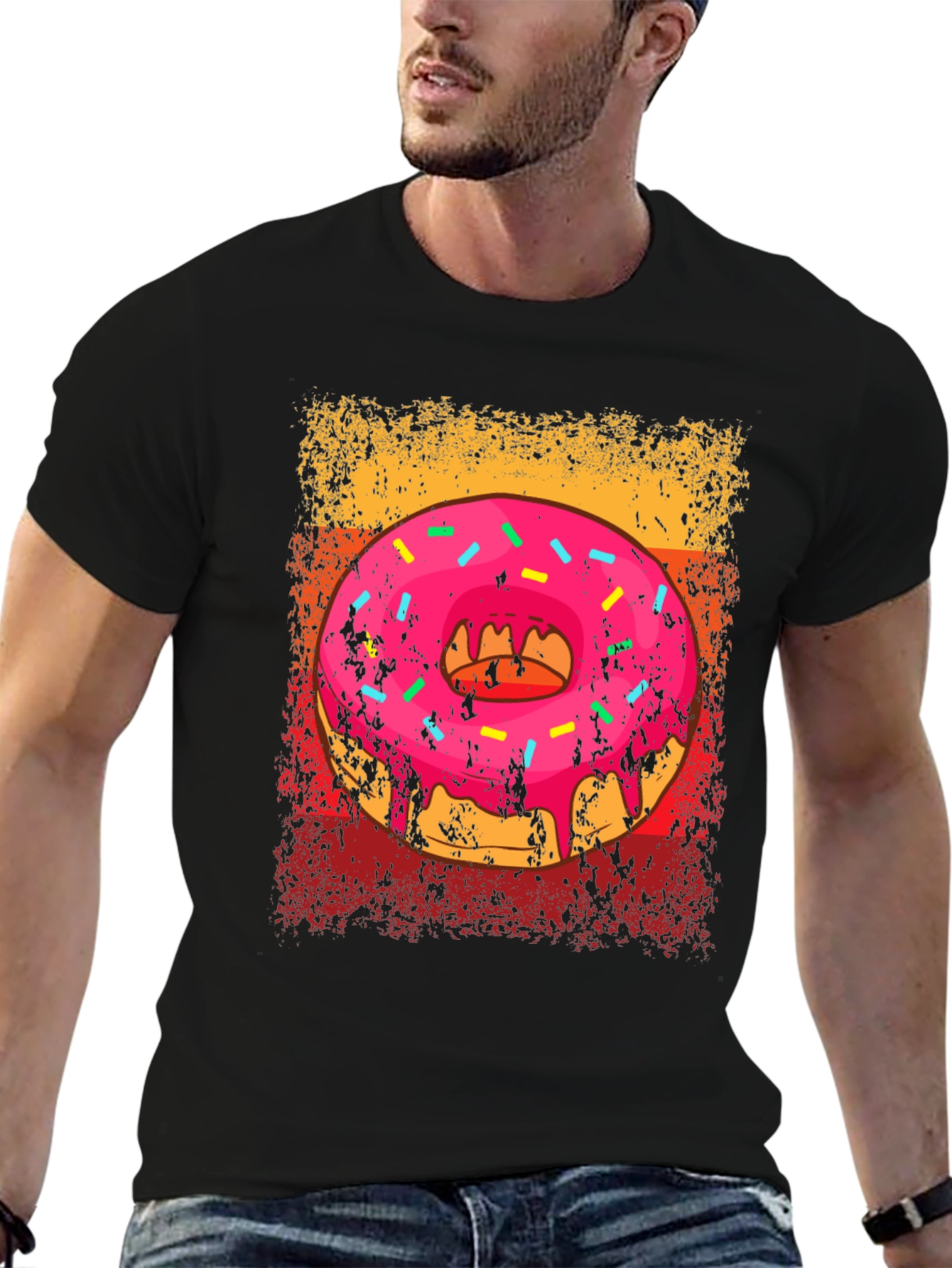 Retro Donut Graphic Tee - Sweet Treat Style!