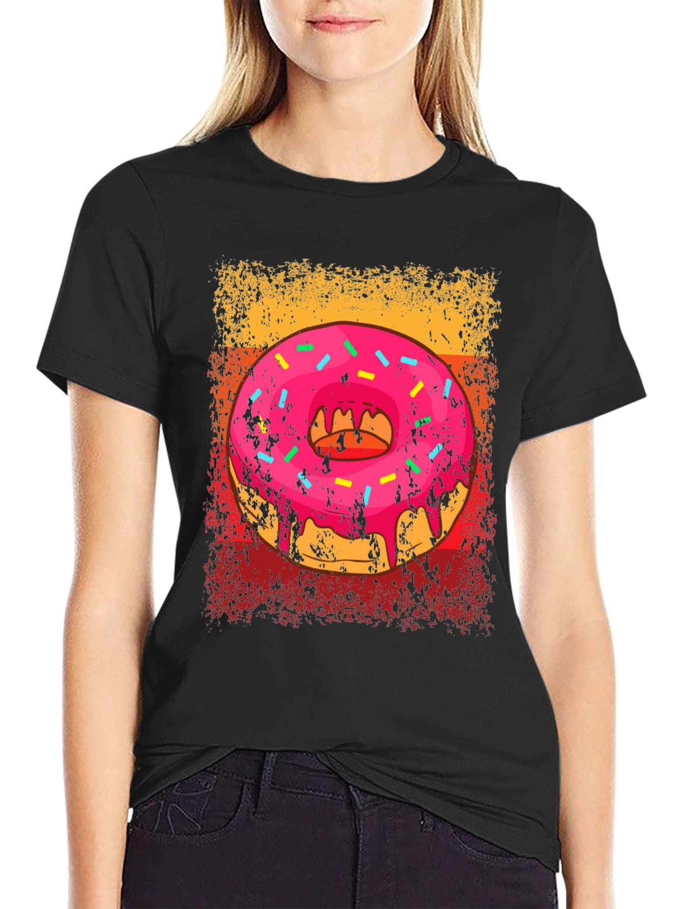 Retro Donut Graphic Tee - Sweet Treat Style!