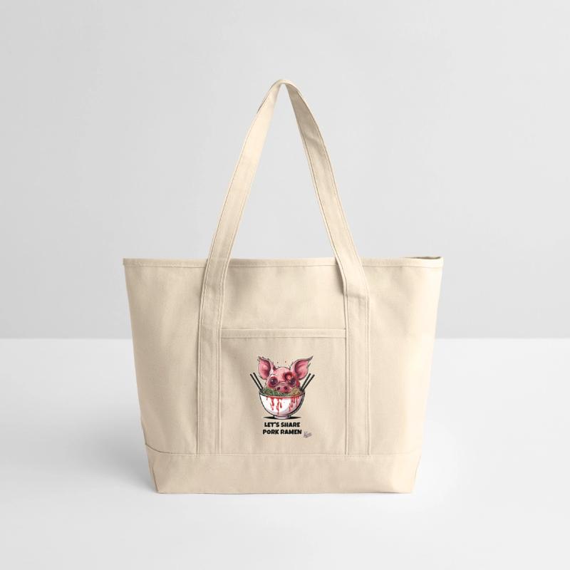 Zombie Pig in Ramen Bowl Horror Food Art