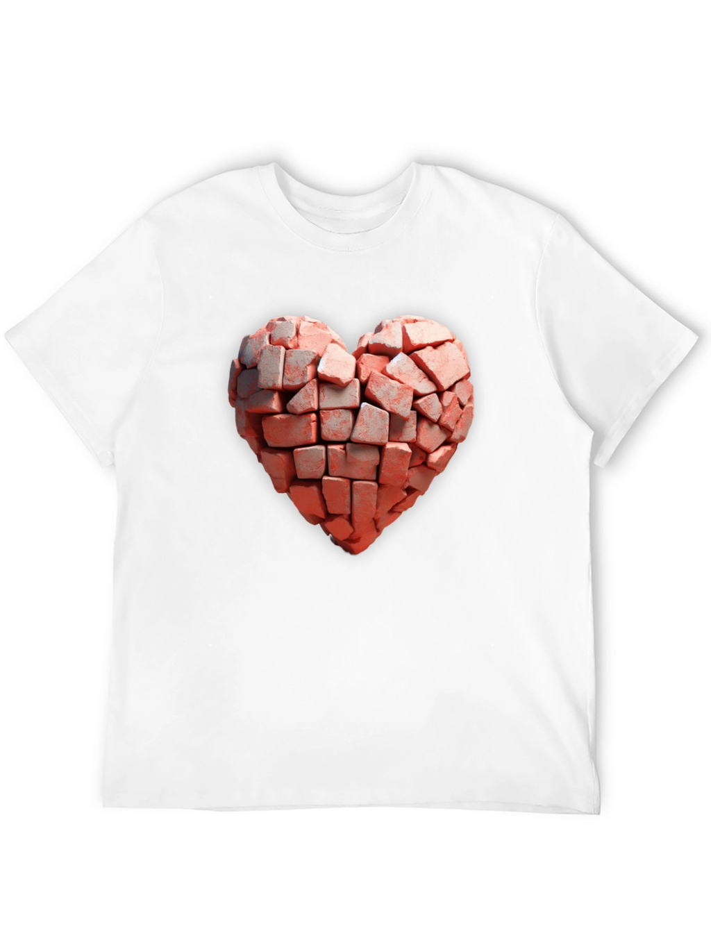 Brick Heart Graphic Black T-Shirt