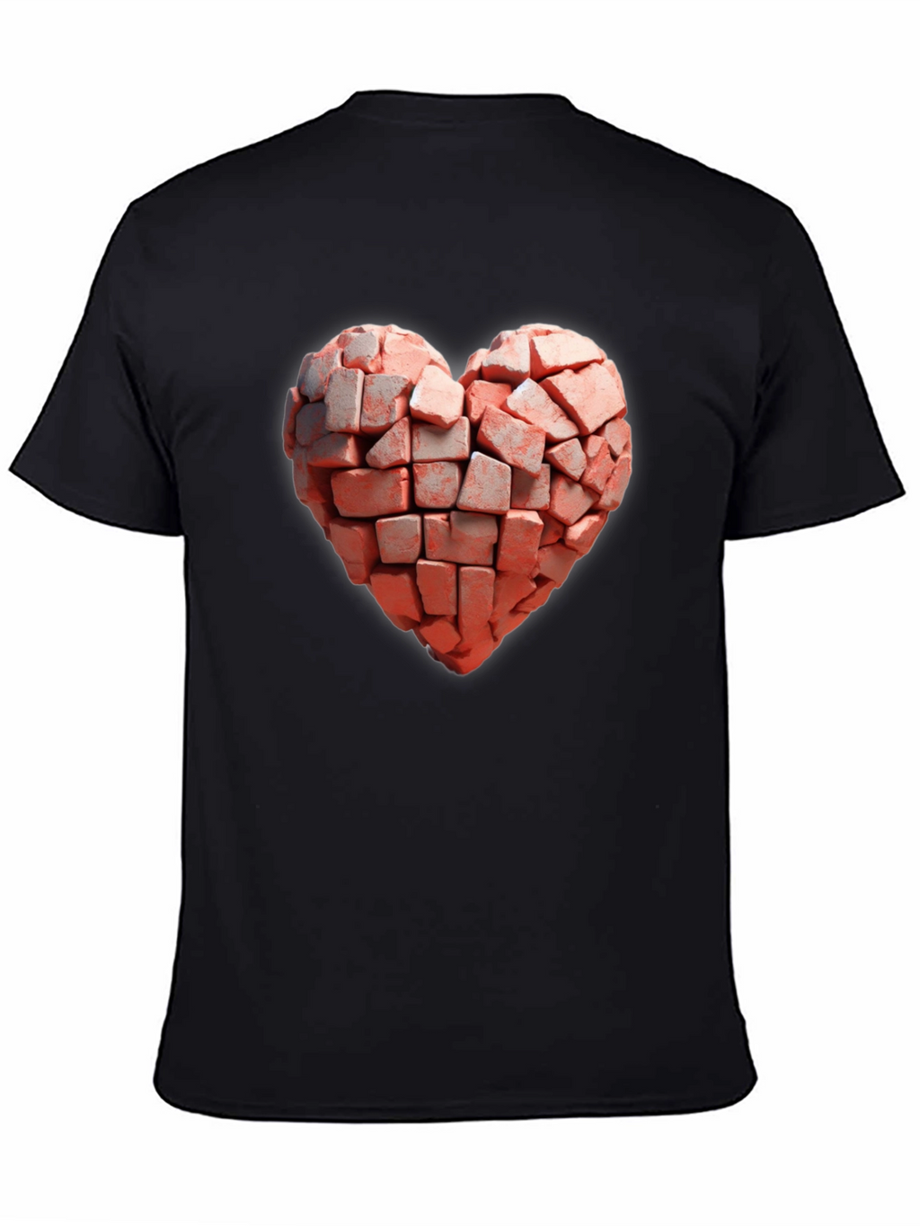 Brick Heart Graphic Black T-Shirt