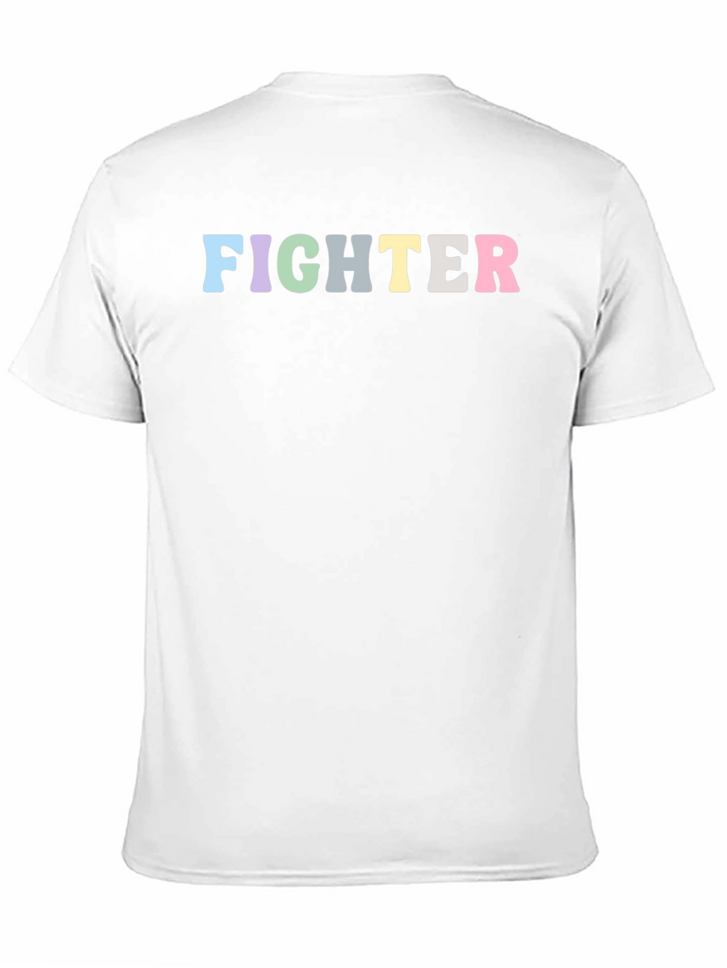 Fighter Rainbow Text Black T-Shirt