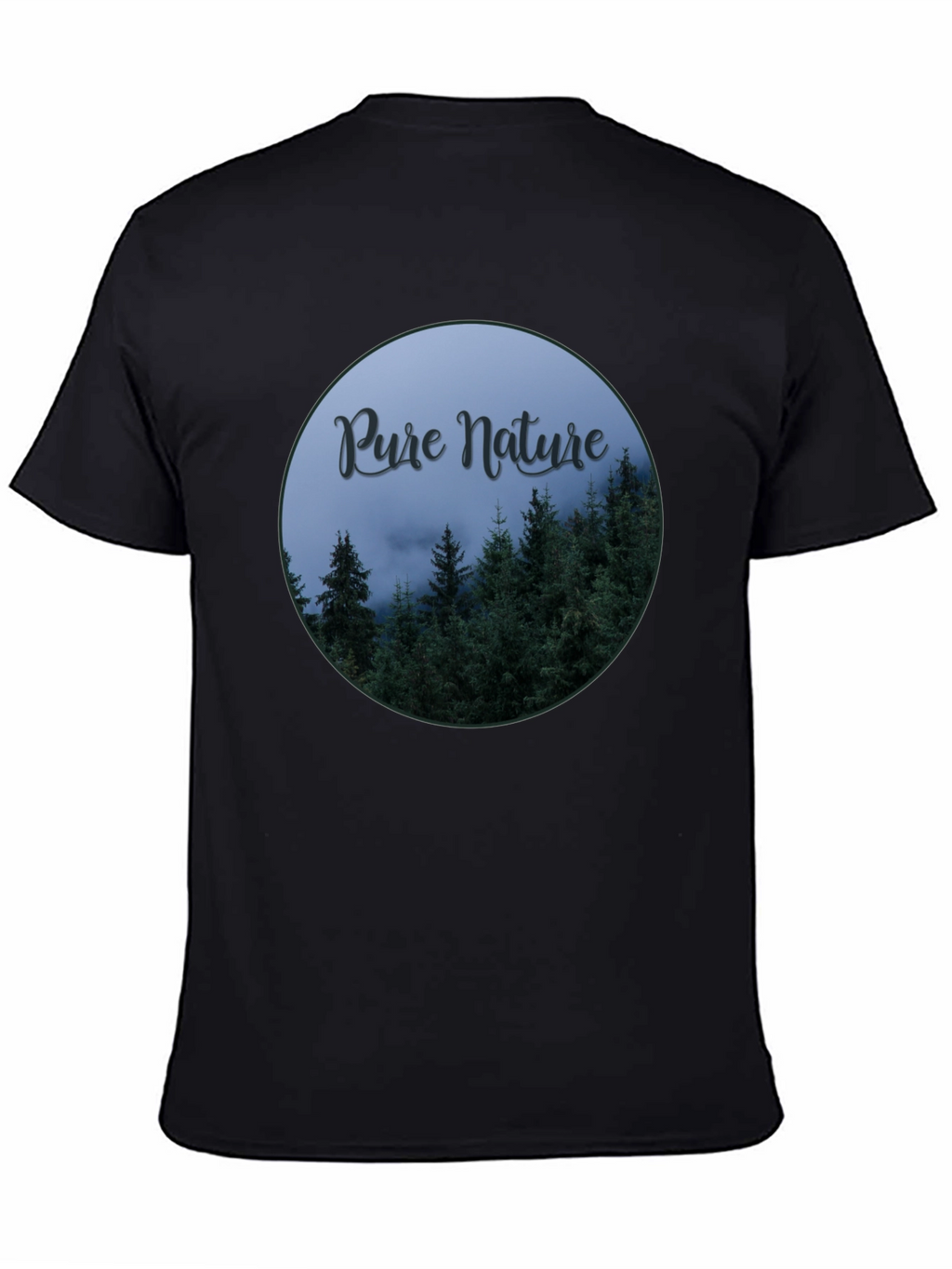 Pure Nature Forest Graphic Tee - Black