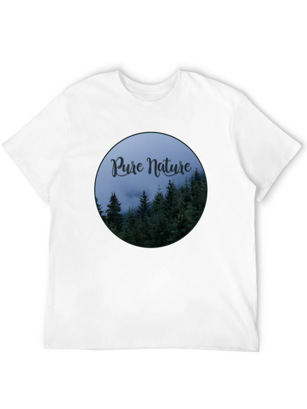 Pure Nature Forest Graphic Tee - Black