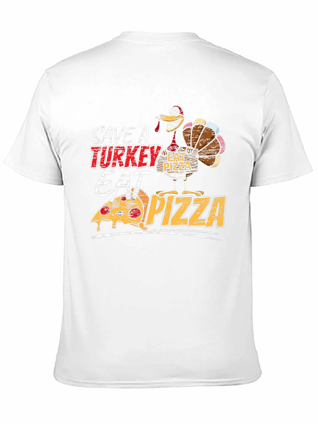 Save a Turkey Eat Pizza Funny Thanksgiving T-Shirt