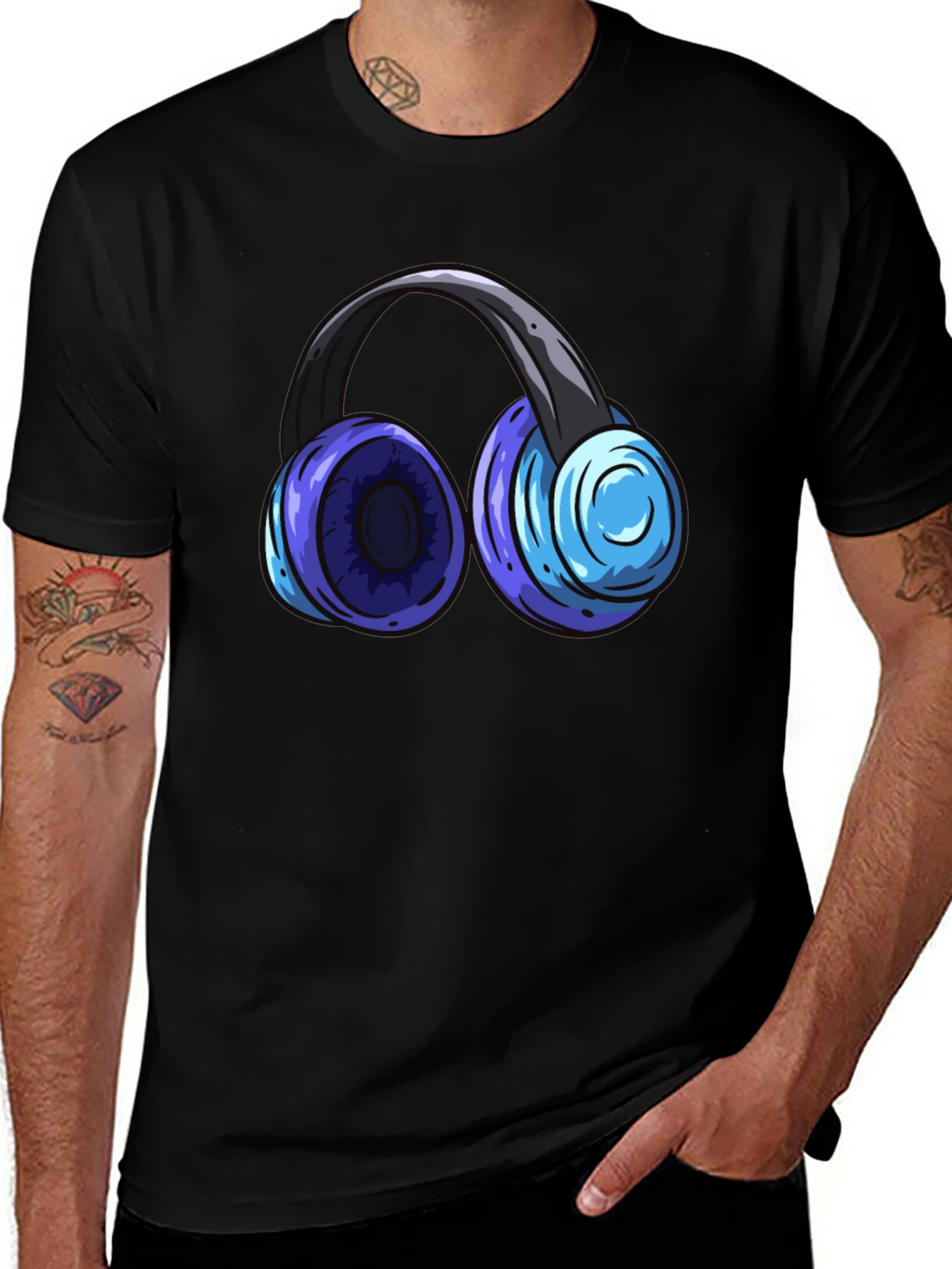 Headphone Graphic T-Shirt - Music Lover Tee