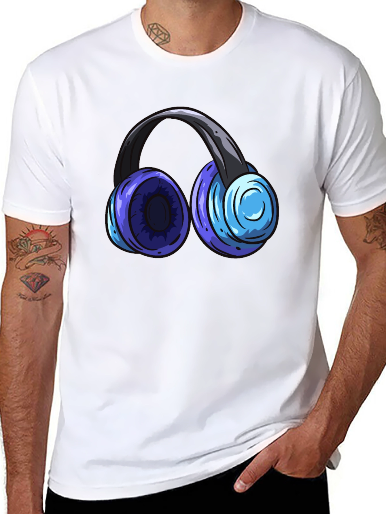 Headphone Graphic T-Shirt - Music Lover Tee