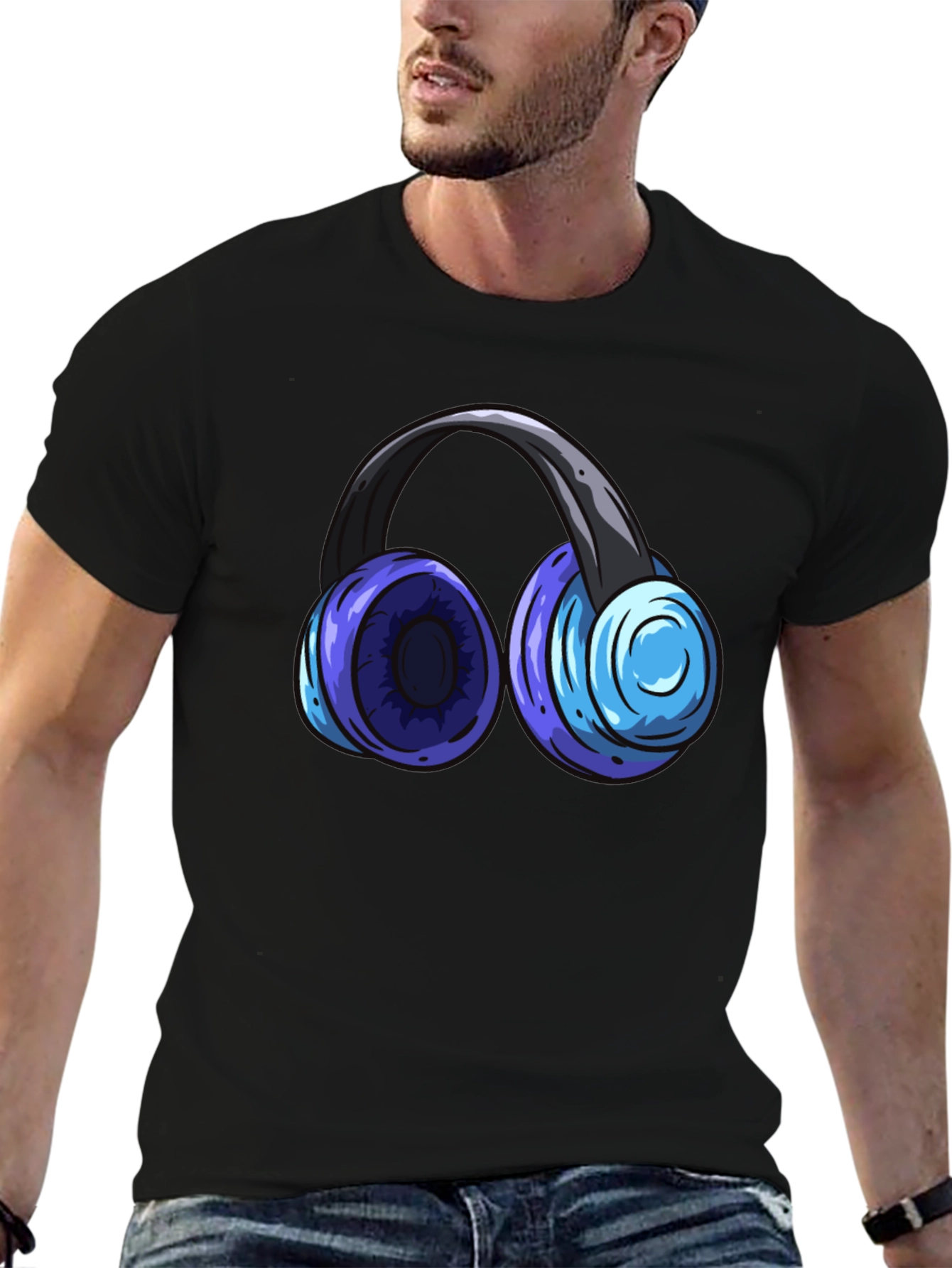Headphone Graphic T-Shirt - Music Lover Tee