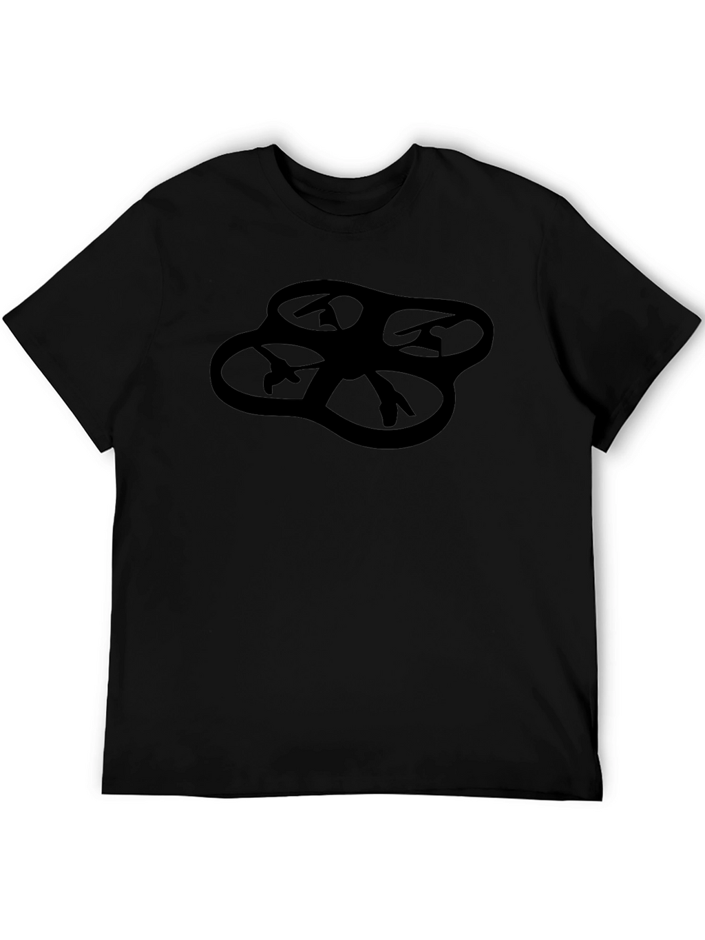 Drone Silhouette Black T-Shirt - Modern Style
