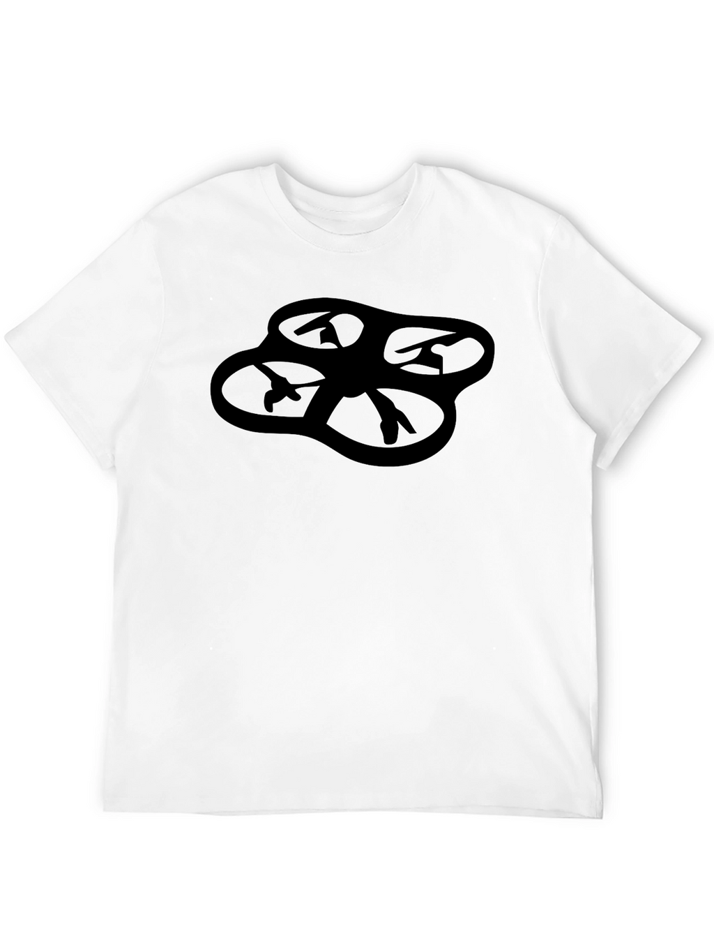 Drone Silhouette Black T-Shirt - Modern Style