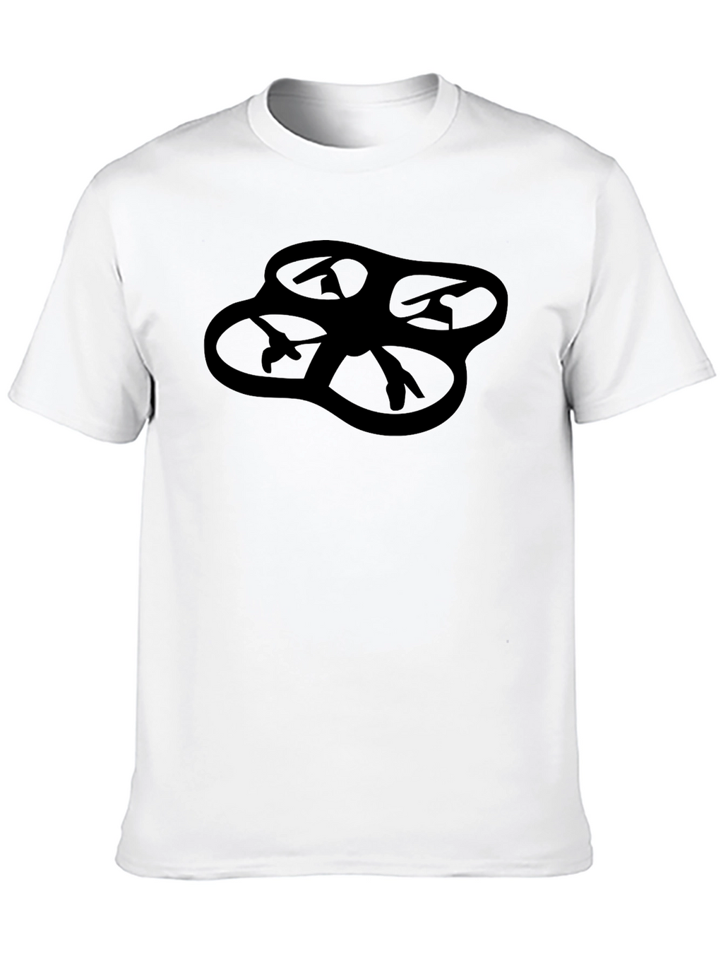 Drone Silhouette Black T-Shirt - Modern Style
