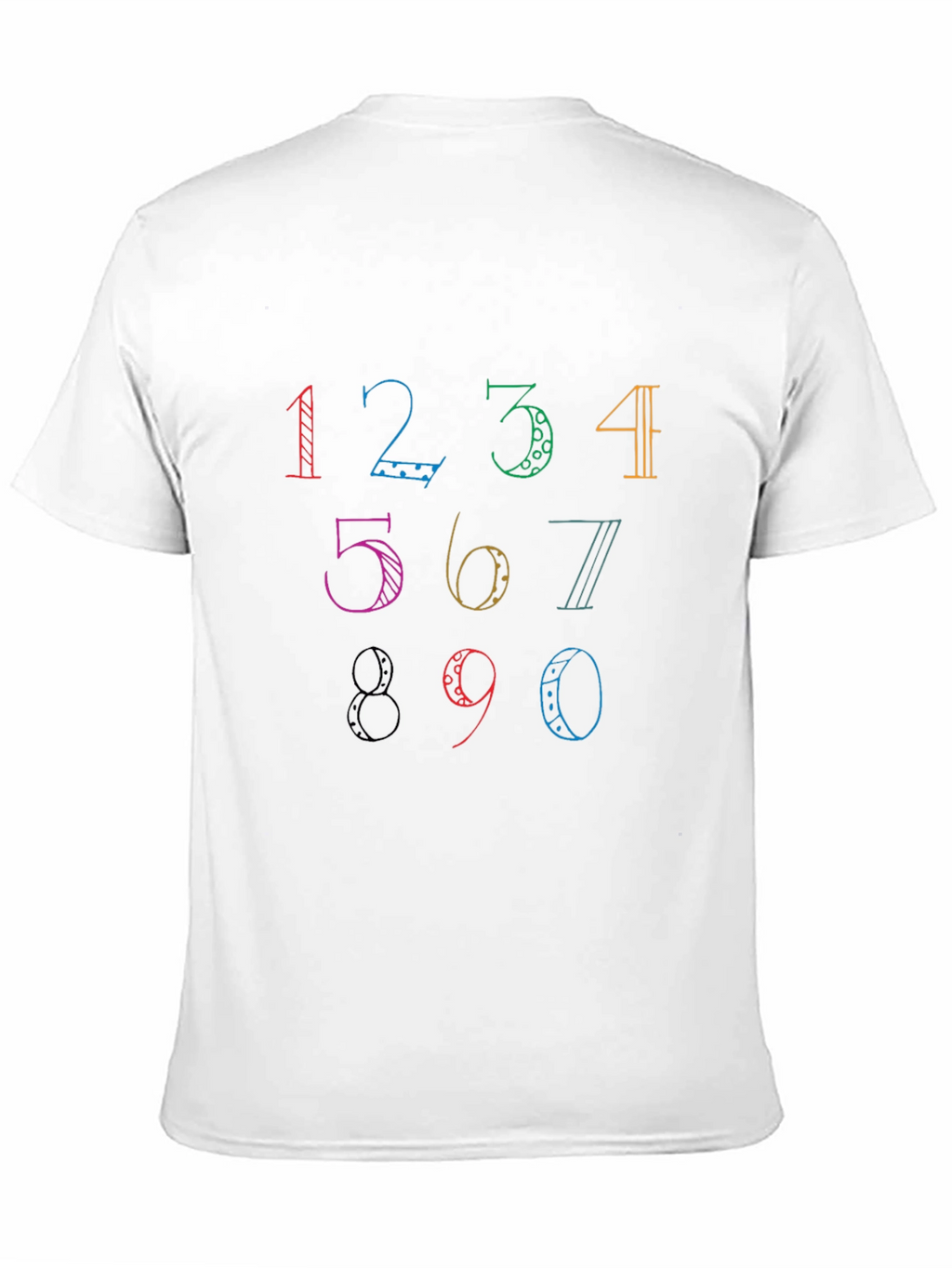 Colorful Number Graphic T-Shirt