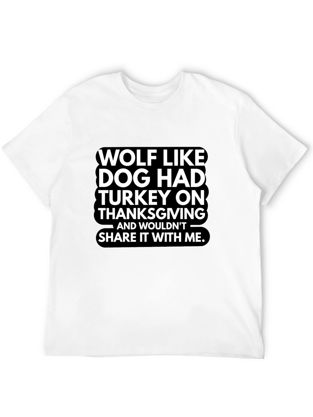 Funny Thanksgiving Wolf Dog Graphic T-Shirt