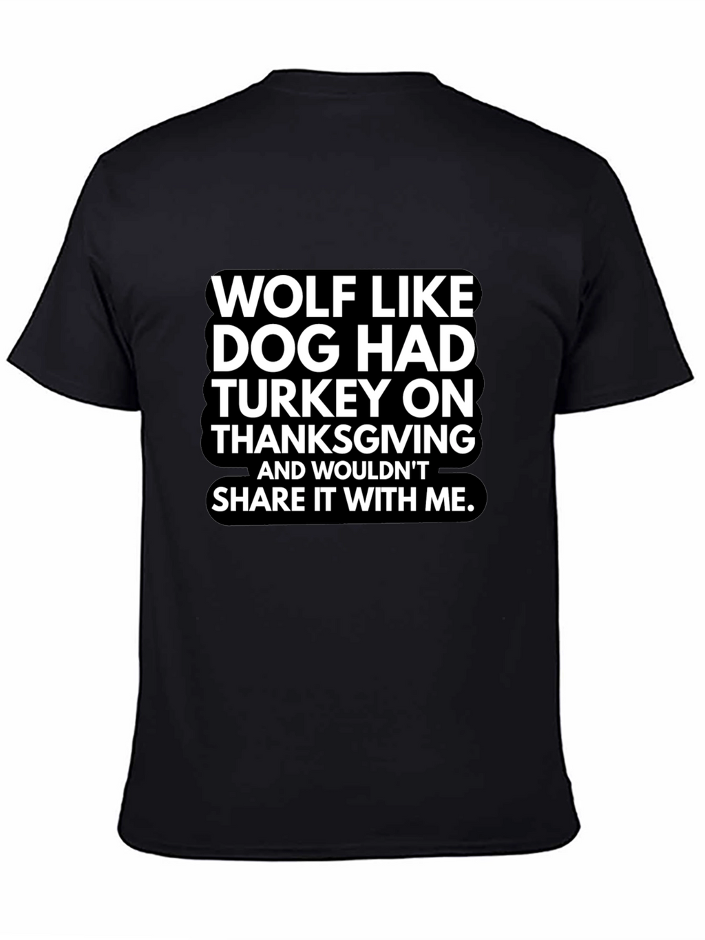 Funny Thanksgiving Wolf Dog Graphic T-Shirt