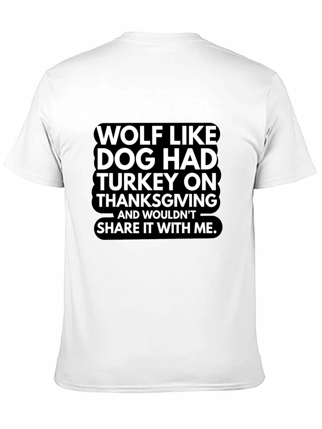 Funny Thanksgiving Wolf Dog Graphic T-Shirt