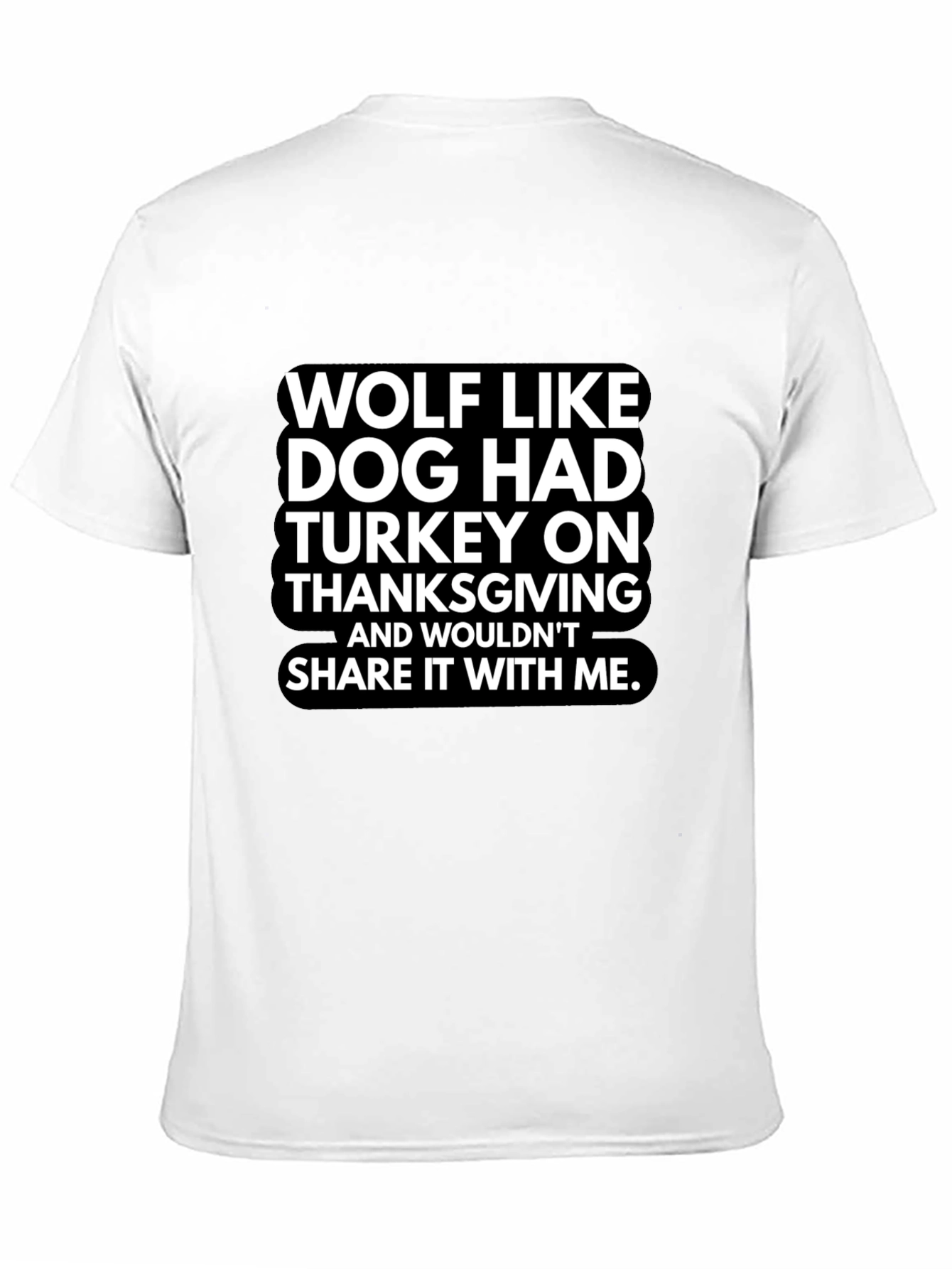 Funny Thanksgiving Wolf Dog Graphic T-Shirt