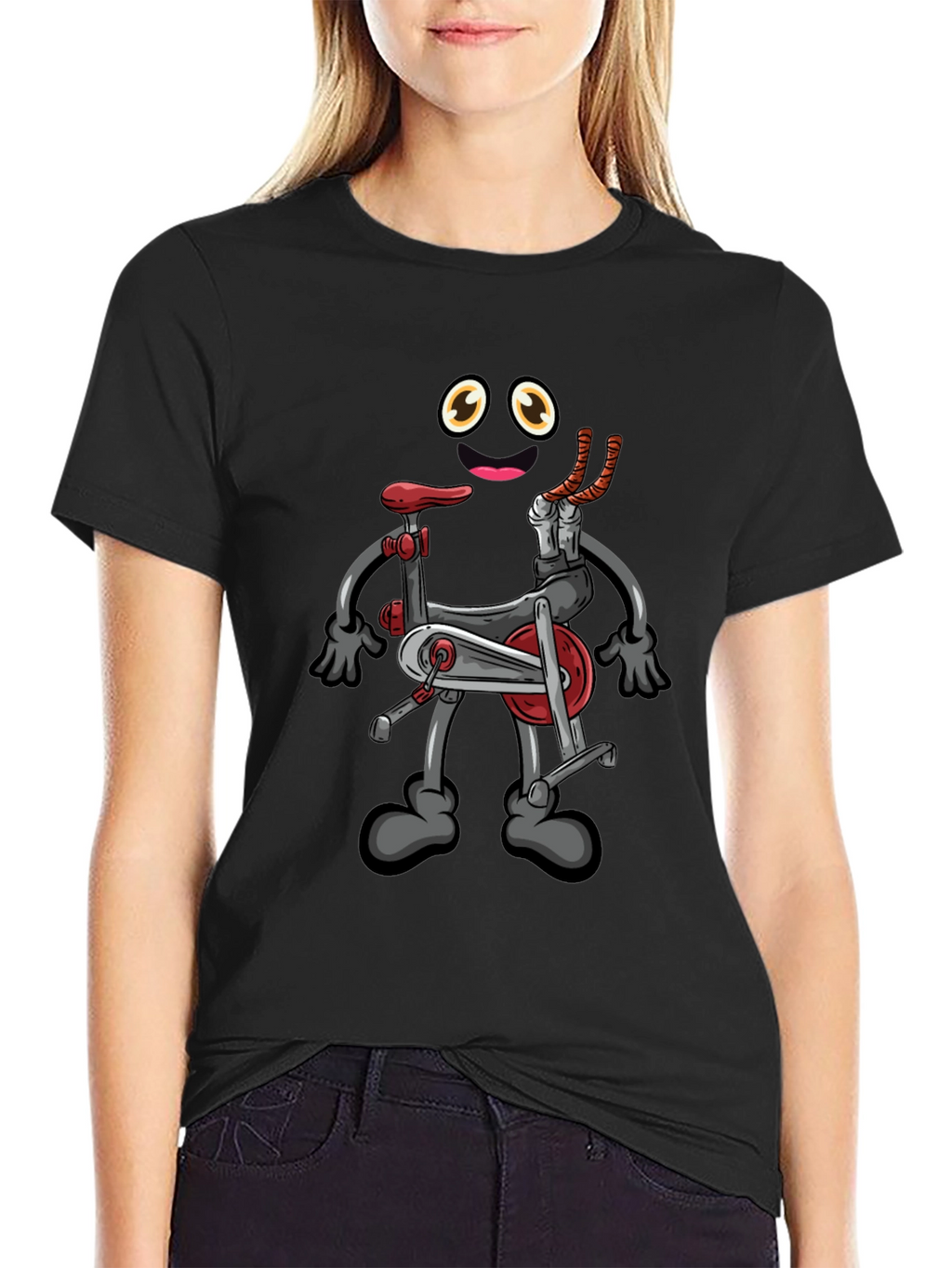 Cartoon Exercise Bike Graphic Tee