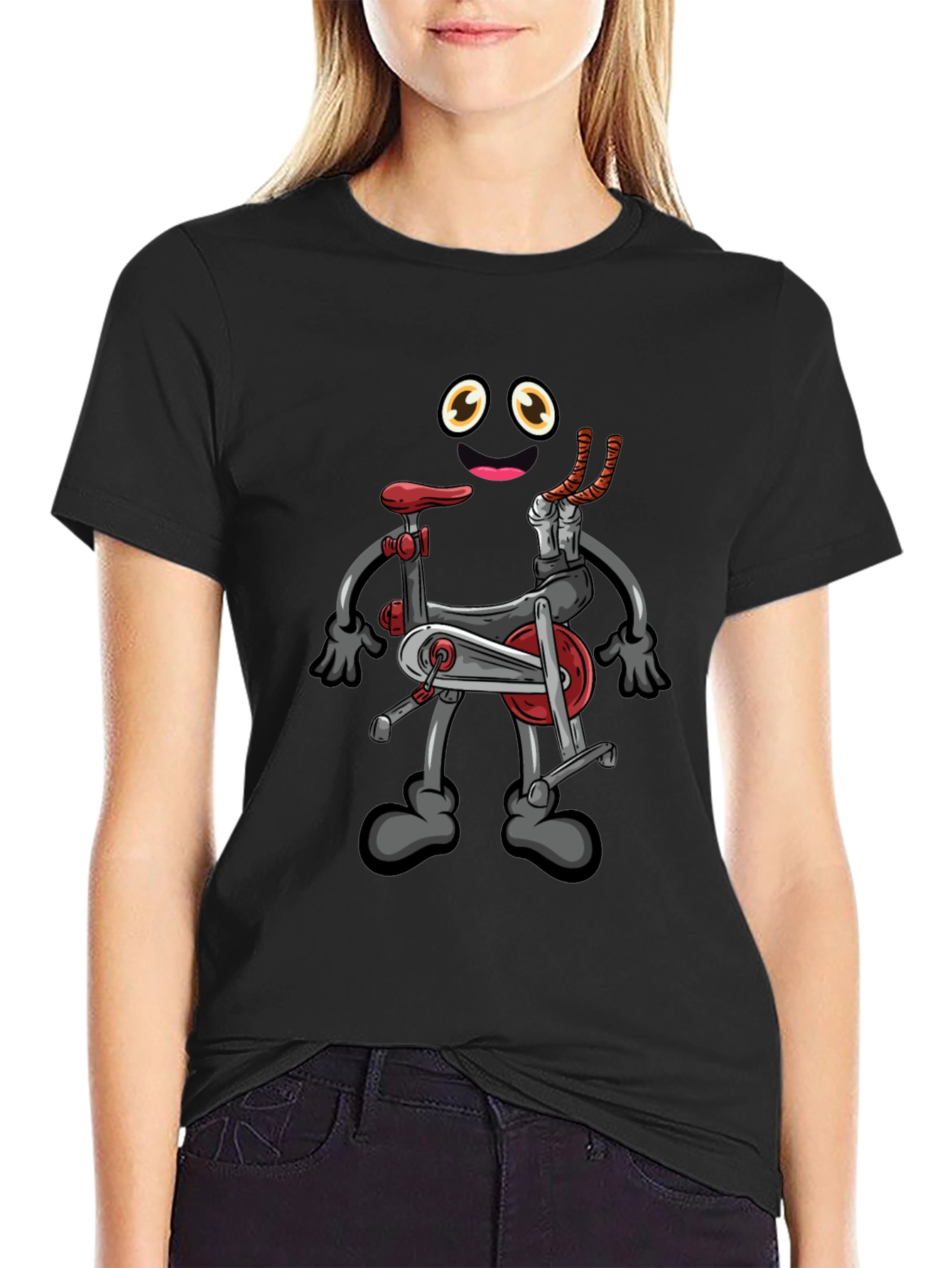Cartoon Exercise Bike Graphic Tee