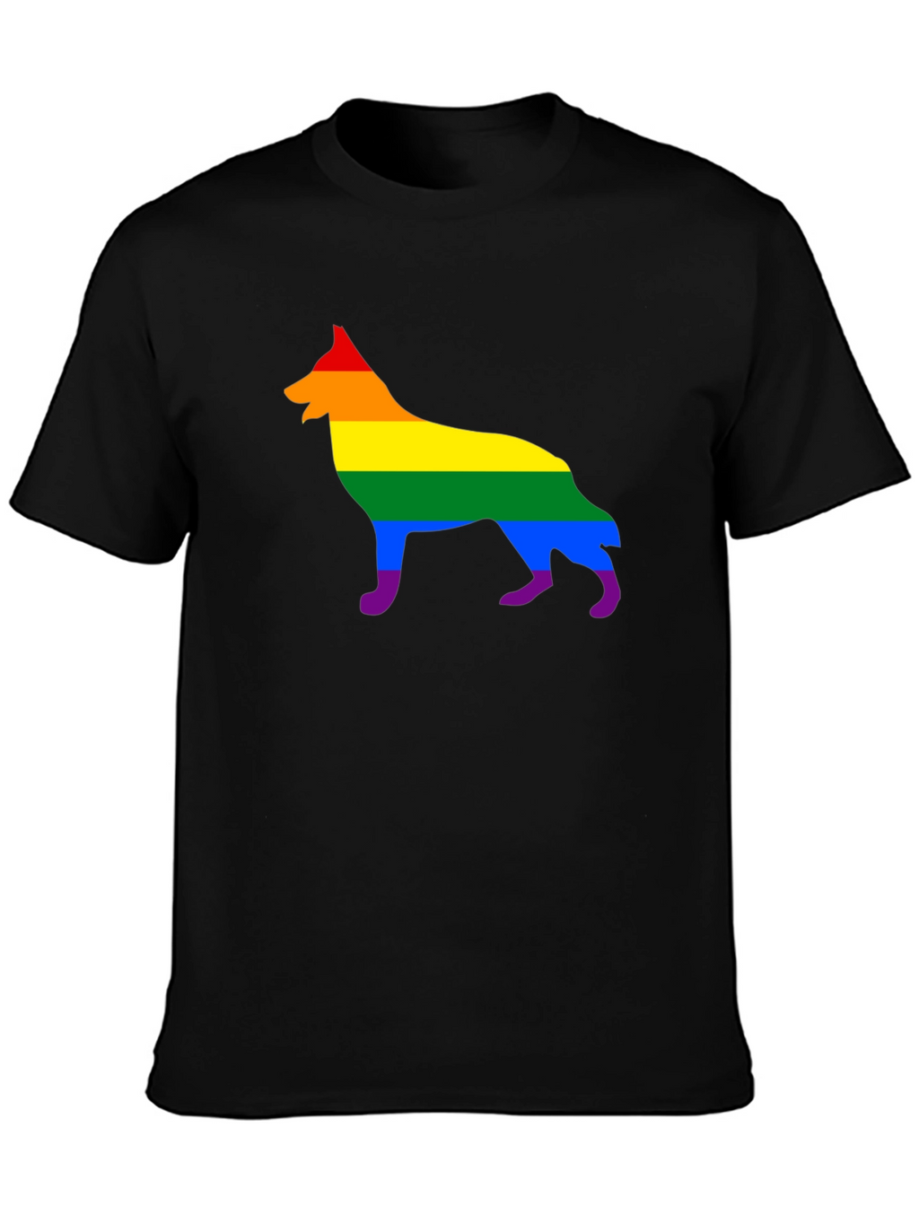 Rainbow German Shepherd T-Shirt - Pride Dog Tee