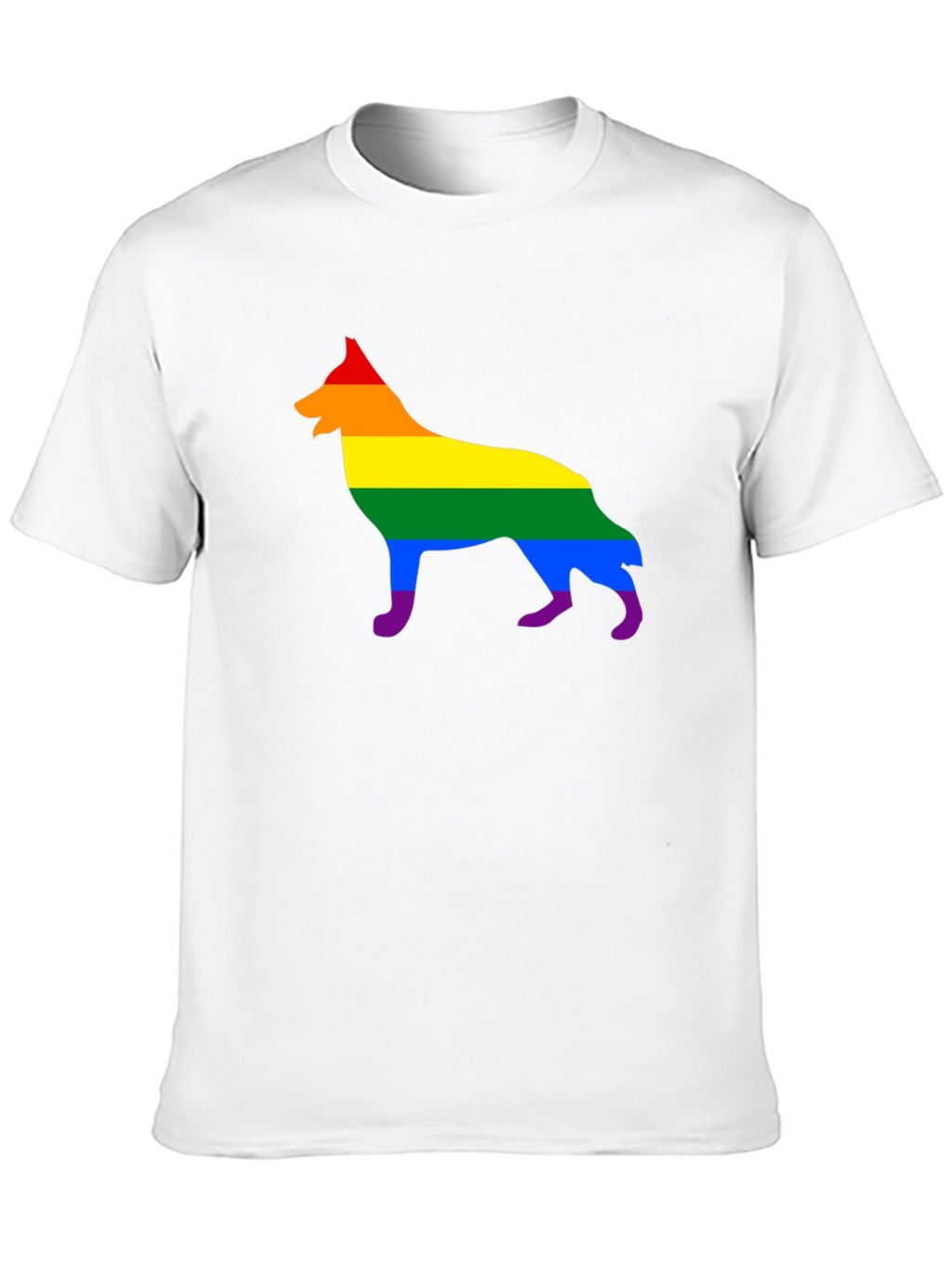 Rainbow German Shepherd T-Shirt - Pride Dog Tee