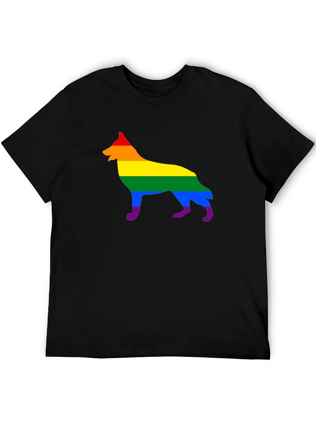 Rainbow German Shepherd T-Shirt - Pride Dog Tee