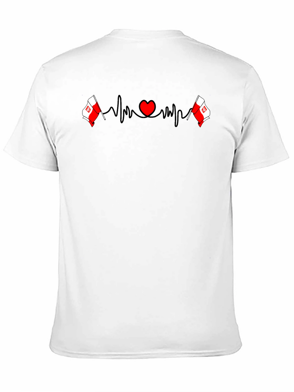 Poland Flag Heartbeat Graphic Tee