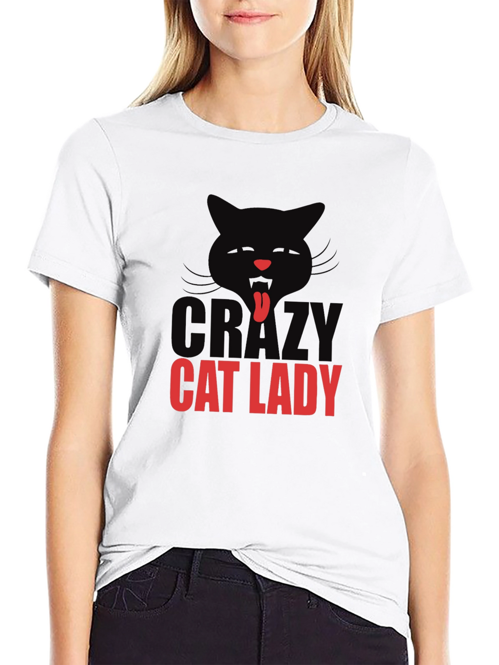 Crazy Cat Lady T-Shirt - Black Cotton Tee