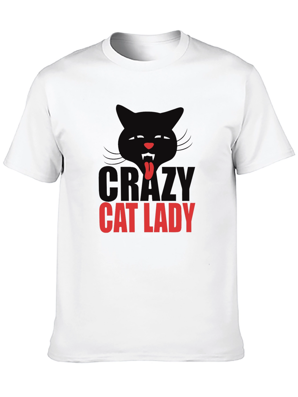 Crazy Cat Lady T-Shirt - Black Cotton Tee