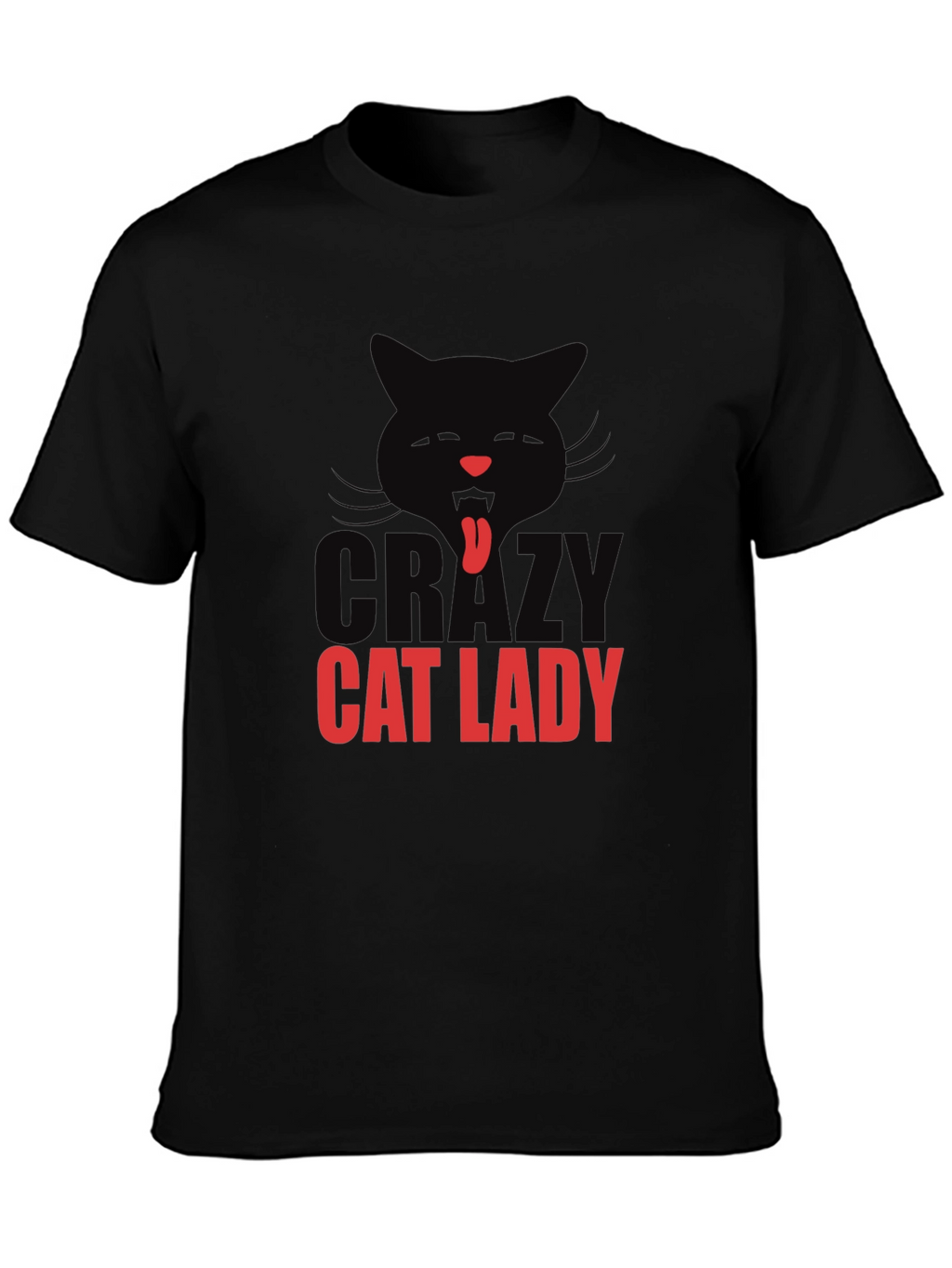 Crazy Cat Lady T-Shirt - Black Cotton Tee