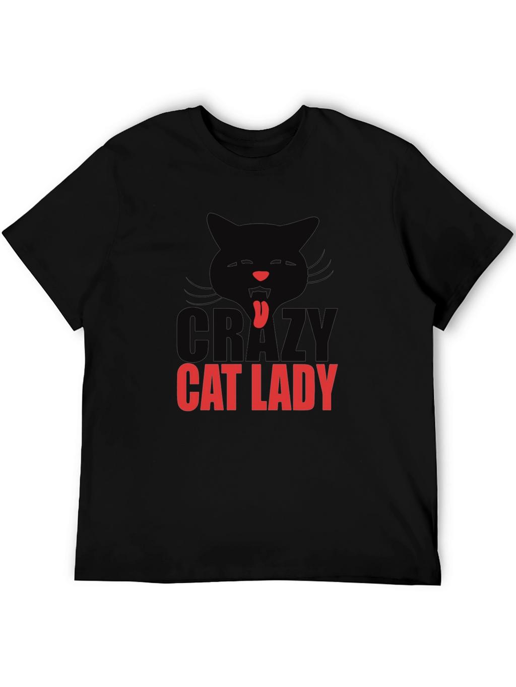 Crazy Cat Lady T-Shirt - Black Cotton Tee