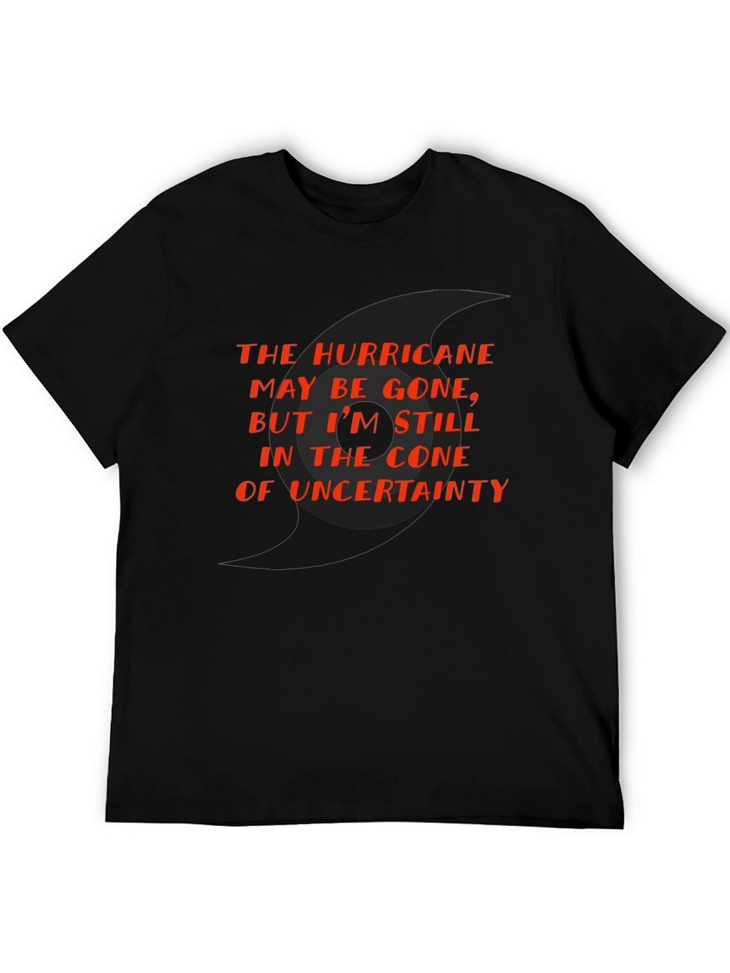 Hurricane Cone of Uncertainty Black T-Shirt