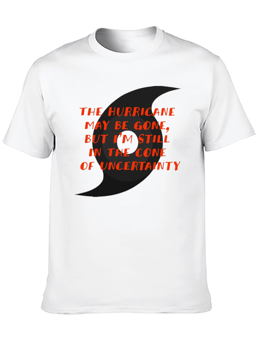 Hurricane Cone of Uncertainty Black T-Shirt