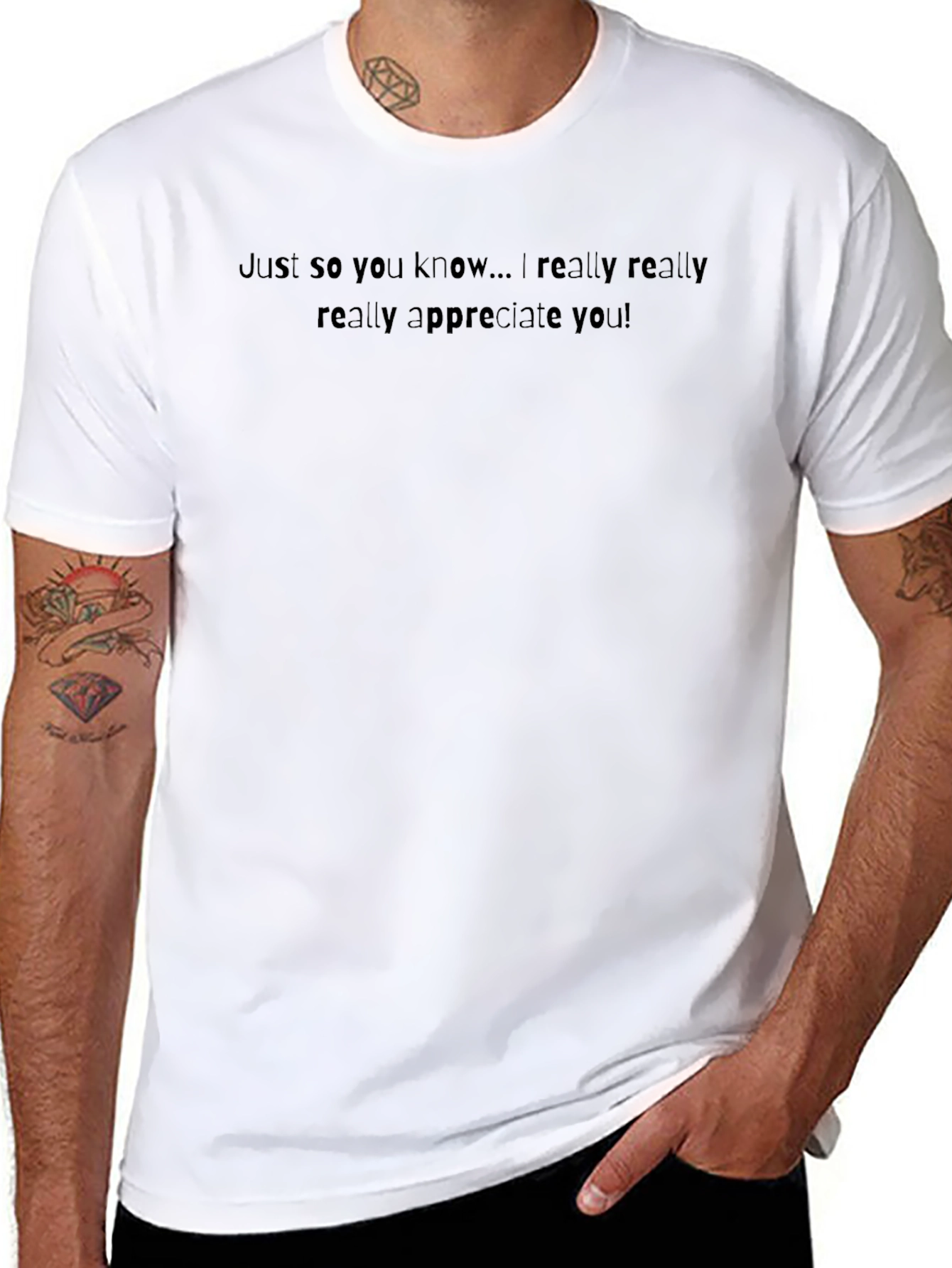 Appreciate You T-Shirt - Black Casual Comfort