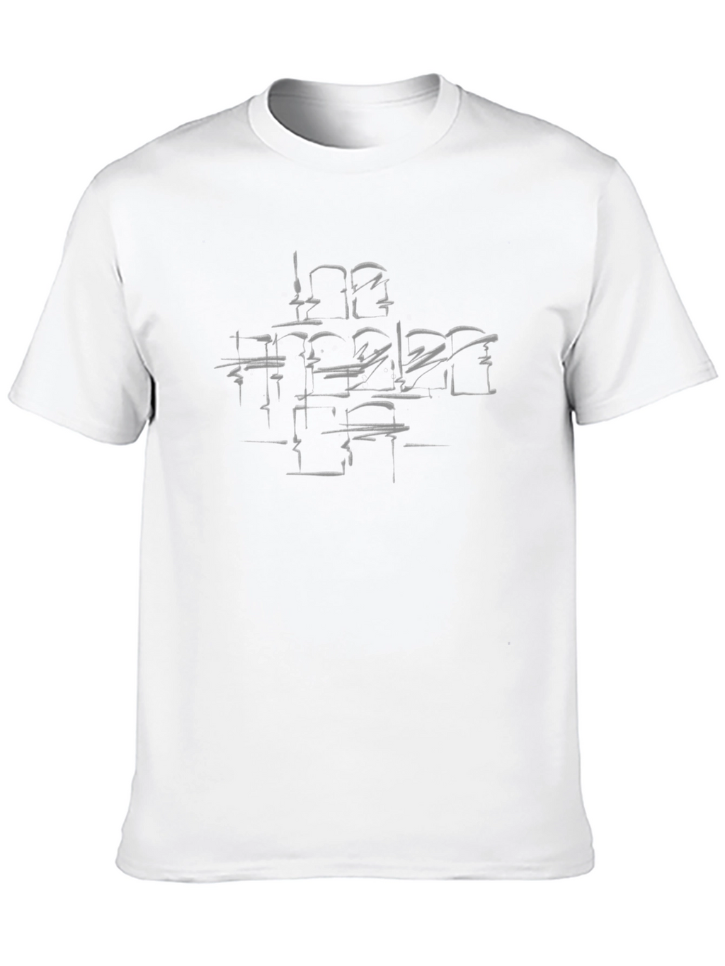 Abstract Graphic Print Black T-Shirt